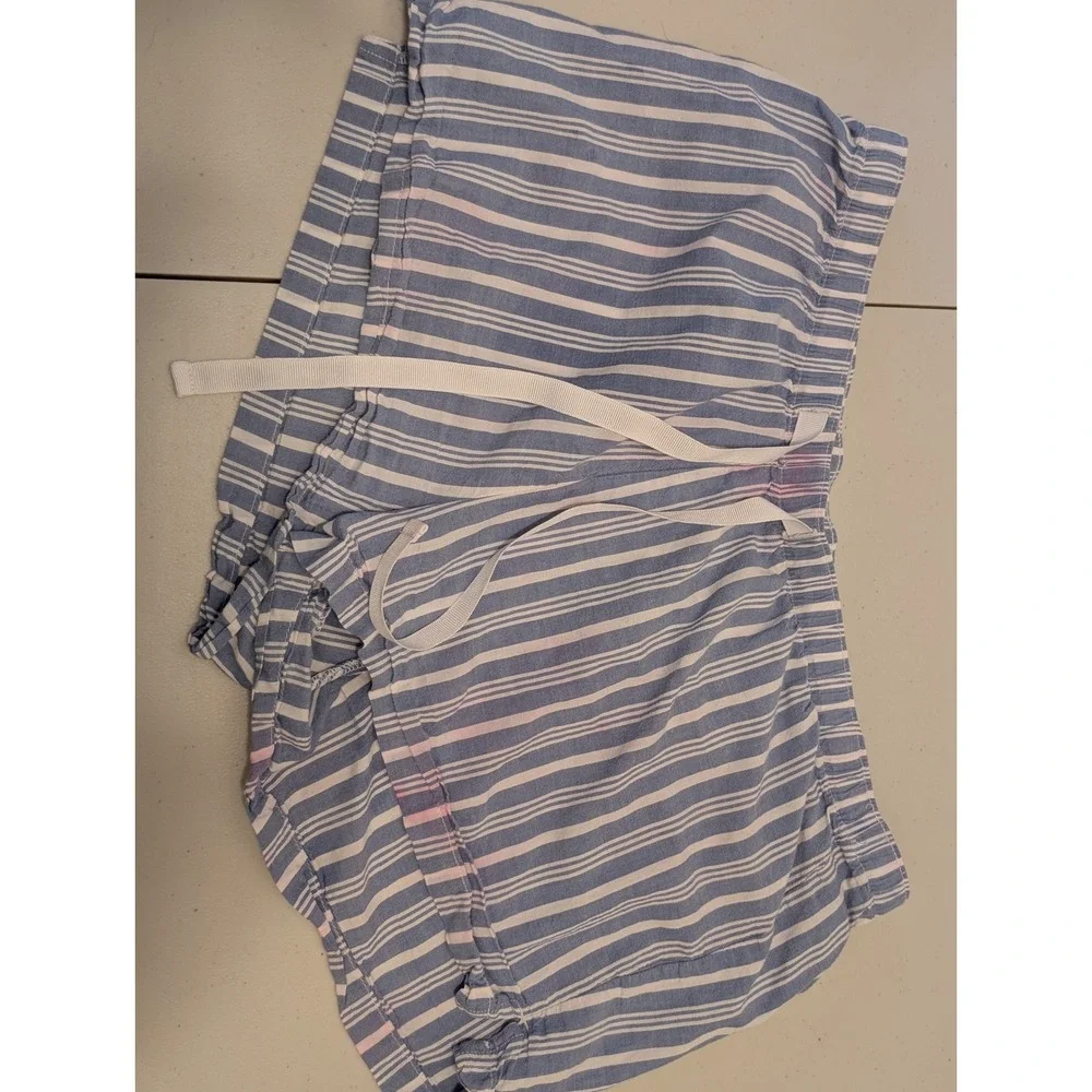 Jenni Intimates Pajama Shorts Bundle Peach Stripe Tassel Blue Pink Small 3 Pack